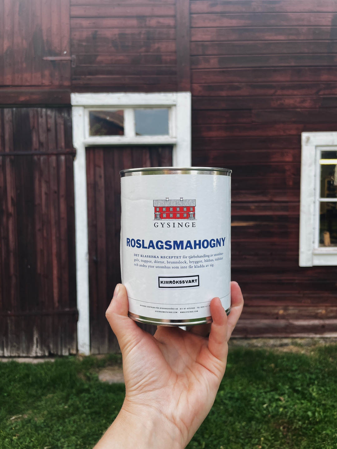 Burk med Gysinge Roslagsmahogny Kimrökssvart